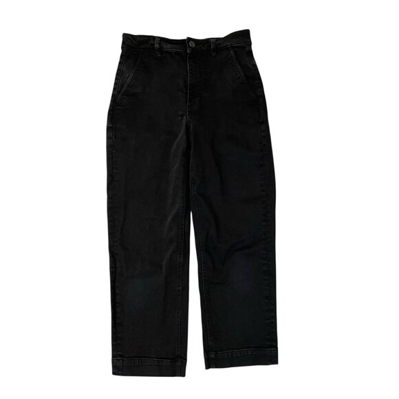 EVERLANE Utility Straight-Leg Pant Relaxed High-Rise Classic Black size 0 - Picture 1 of 10